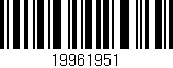 Código de barras (EAN, GTIN, SKU, ISBN): '19961951'