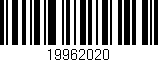 Código de barras (EAN, GTIN, SKU, ISBN): '19962020'