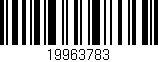 Código de barras (EAN, GTIN, SKU, ISBN): '19963783'