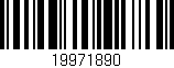 Código de barras (EAN, GTIN, SKU, ISBN): '19971890'