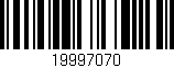 Código de barras (EAN, GTIN, SKU, ISBN): '19997070'