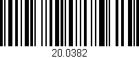 Código de barras (EAN, GTIN, SKU, ISBN): '20.0382'