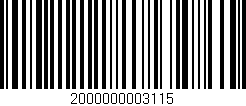 Código de barras (EAN, GTIN, SKU, ISBN): '2000000003115'