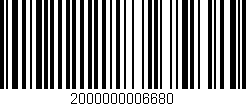 Código de barras (EAN, GTIN, SKU, ISBN): '2000000006680'