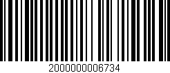 Código de barras (EAN, GTIN, SKU, ISBN): '2000000006734'