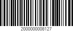 Código de barras (EAN, GTIN, SKU, ISBN): '2000000008127'