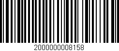 Código de barras (EAN, GTIN, SKU, ISBN): '2000000008158'