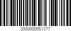 Código de barras (EAN, GTIN, SKU, ISBN): '2000000051277'