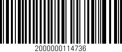 Código de barras (EAN, GTIN, SKU, ISBN): '2000000114736'