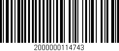 Código de barras (EAN, GTIN, SKU, ISBN): '2000000114743'