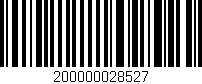 Código de barras (EAN, GTIN, SKU, ISBN): '200000028527'