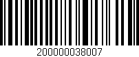 Código de barras (EAN, GTIN, SKU, ISBN): '200000038007'