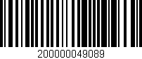 Código de barras (EAN, GTIN, SKU, ISBN): '200000049089'
