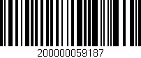 Código de barras (EAN, GTIN, SKU, ISBN): '200000059187'