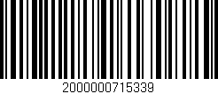 Código de barras (EAN, GTIN, SKU, ISBN): '2000000715339'