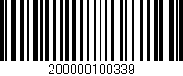Código de barras (EAN, GTIN, SKU, ISBN): '200000100339'