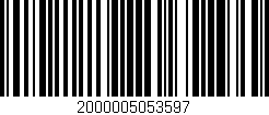 Código de barras (EAN, GTIN, SKU, ISBN): '2000005053597'
