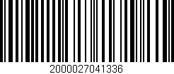 Código de barras (EAN, GTIN, SKU, ISBN): '2000027041336'