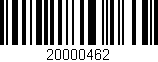 Código de barras (EAN, GTIN, SKU, ISBN): '20000462'