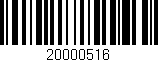 Código de barras (EAN, GTIN, SKU, ISBN): '20000516'