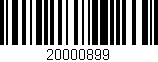 Código de barras (EAN, GTIN, SKU, ISBN): '20000899'