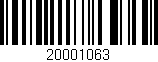 Código de barras (EAN, GTIN, SKU, ISBN): '20001063'
