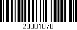 Código de barras (EAN, GTIN, SKU, ISBN): '20001070'