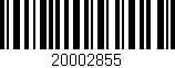 Código de barras (EAN, GTIN, SKU, ISBN): '20002855'