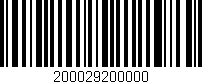 Código de barras (EAN, GTIN, SKU, ISBN): '200029200000'
