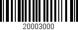 Código de barras (EAN, GTIN, SKU, ISBN): '20003000'
