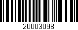 Código de barras (EAN, GTIN, SKU, ISBN): '20003098'