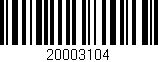 Código de barras (EAN, GTIN, SKU, ISBN): '20003104'