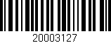 Código de barras (EAN, GTIN, SKU, ISBN): '20003127'