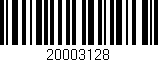 Código de barras (EAN, GTIN, SKU, ISBN): '20003128'