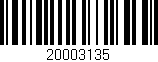 Código de barras (EAN, GTIN, SKU, ISBN): '20003135'