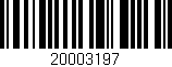 Código de barras (EAN, GTIN, SKU, ISBN): '20003197'