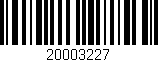 Código de barras (EAN, GTIN, SKU, ISBN): '20003227'