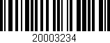 Código de barras (EAN, GTIN, SKU, ISBN): '20003234'