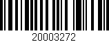 Código de barras (EAN, GTIN, SKU, ISBN): '20003272'