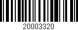 Código de barras (EAN, GTIN, SKU, ISBN): '20003320'