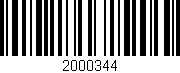 Código de barras (EAN, GTIN, SKU, ISBN): '2000344'