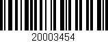 Código de barras (EAN, GTIN, SKU, ISBN): '20003454'