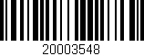 Código de barras (EAN, GTIN, SKU, ISBN): '20003548'