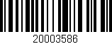Código de barras (EAN, GTIN, SKU, ISBN): '20003586'