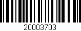 Código de barras (EAN, GTIN, SKU, ISBN): '20003703'