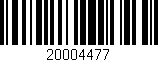 Código de barras (EAN, GTIN, SKU, ISBN): '20004477'