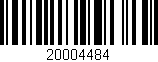 Código de barras (EAN, GTIN, SKU, ISBN): '20004484'