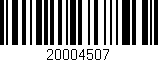 Código de barras (EAN, GTIN, SKU, ISBN): '20004507'