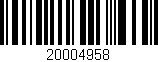 Código de barras (EAN, GTIN, SKU, ISBN): '20004958'