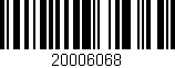 Código de barras (EAN, GTIN, SKU, ISBN): '20006068'